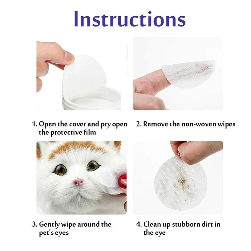 Pet Eye Cleaning Wipes Grooming