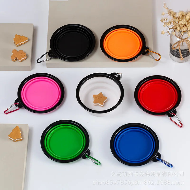 Outdoor Portable Food Container Feeder Dish Bowl