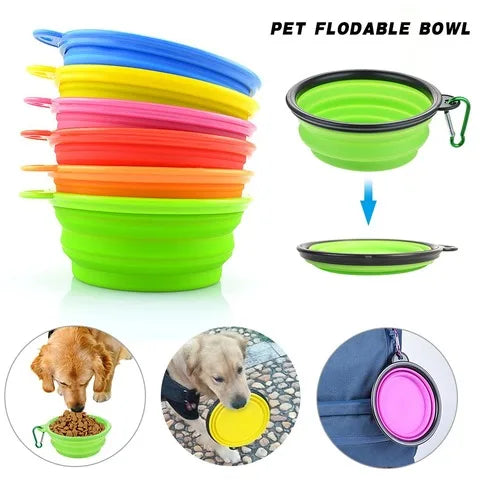 Outdoor Portable Food Container Feeder Dish Bowl