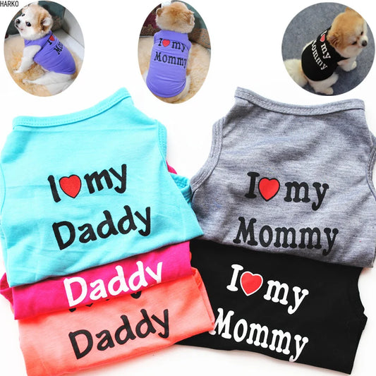 Cute Printed Pet T-Shirt Apparel