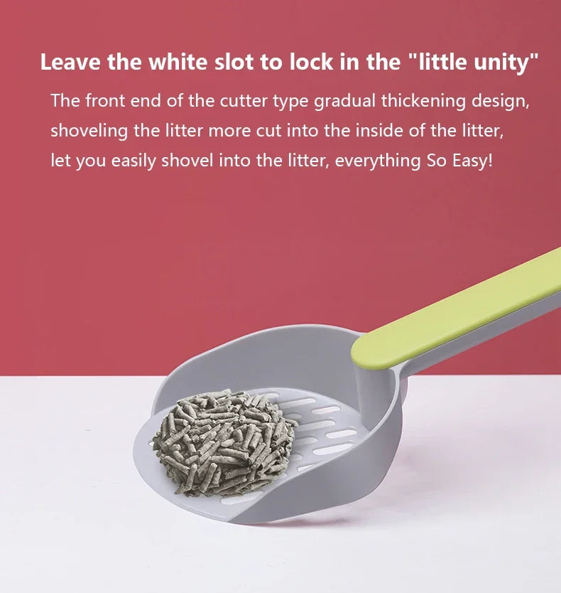 Litter Shovel With Base Self Cleaning