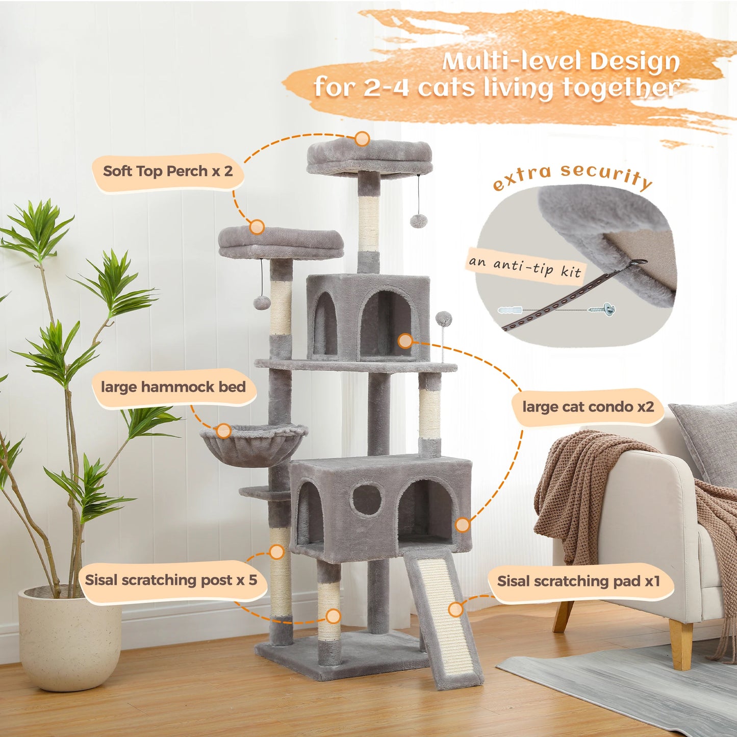 Cat Tree Scratch Toy