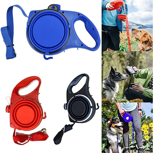 Leash with Water Bottle and Waste Dispenser