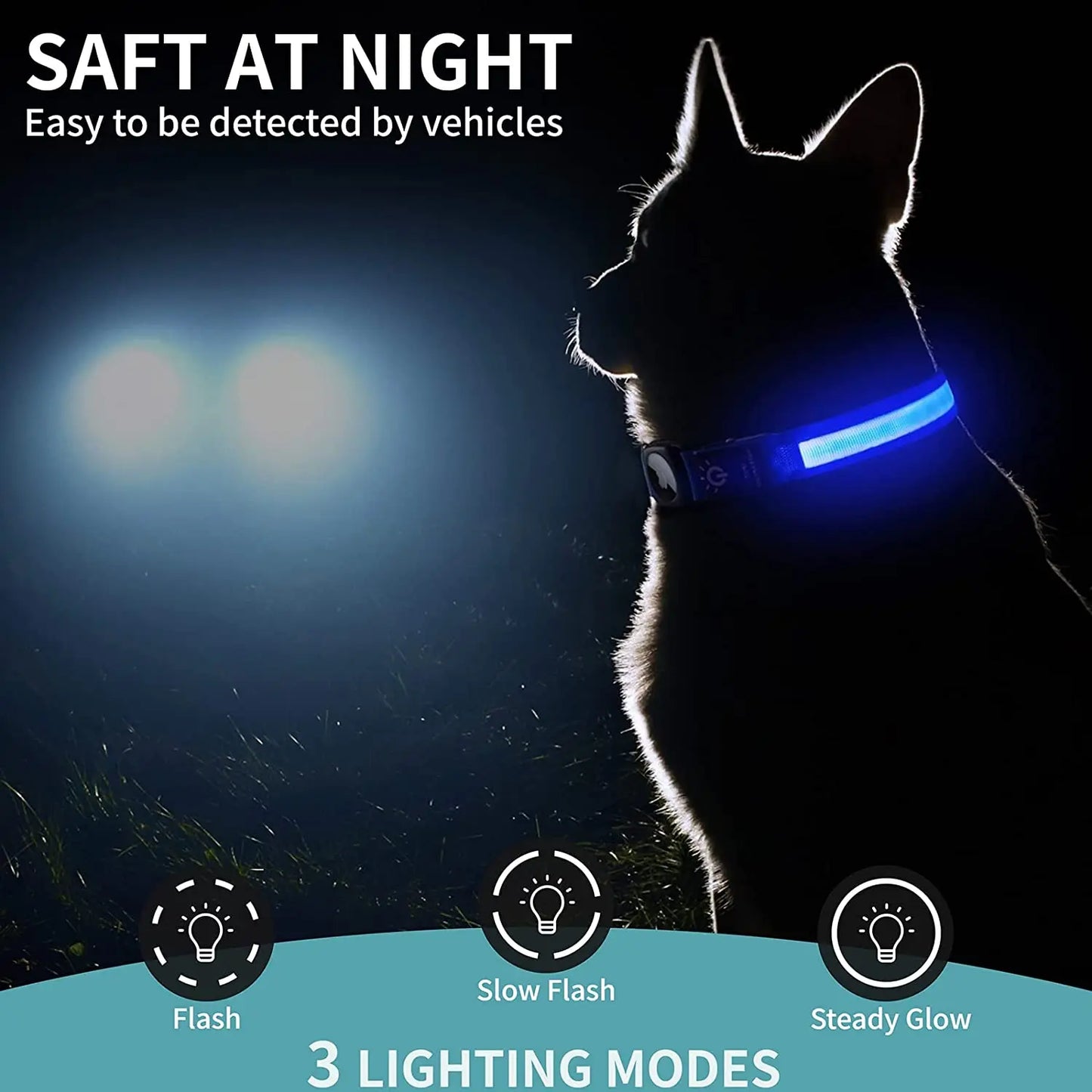 AirTag Led Dog Collar