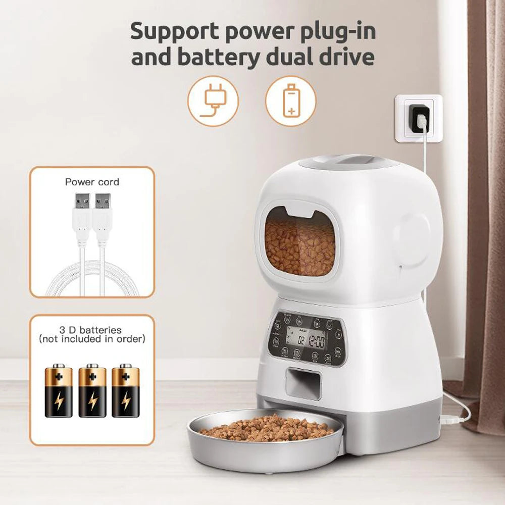 Automatic Pet Feeder with WiFi Smart Swirl With Voice Recorder