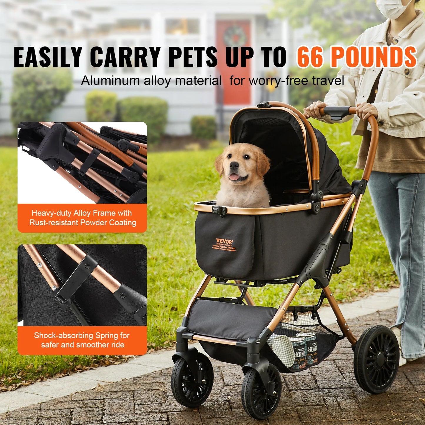 Stroller Foldable Pet Carrier