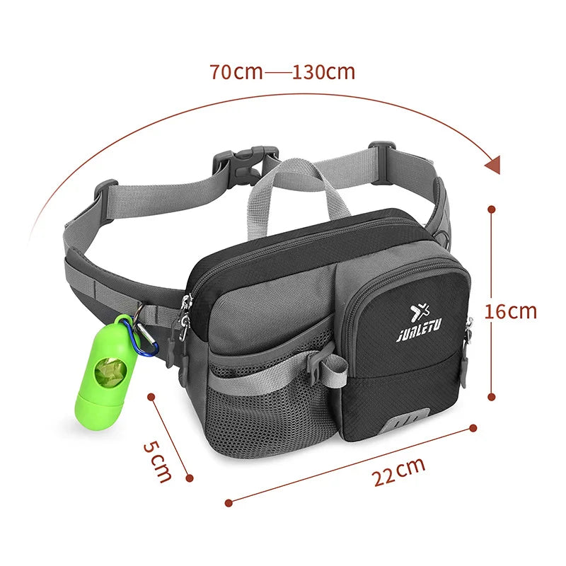 Hands Free Leash with Adjustable Waist Bag