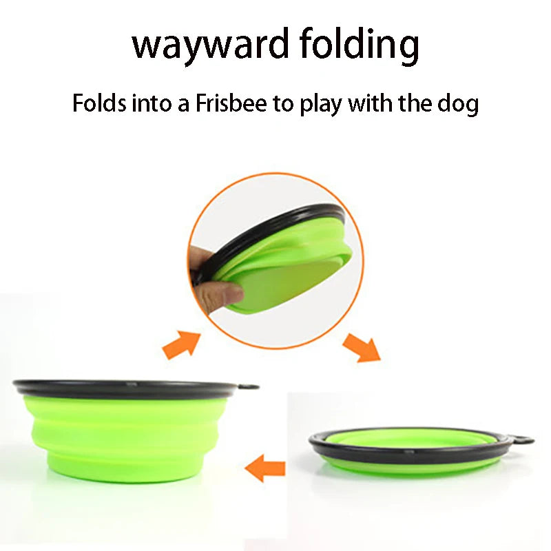 Outdoor Portable Food Container Feeder Dish Bowl